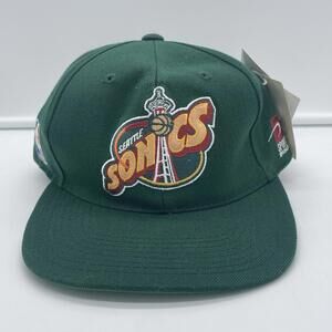 Seattle Super Sonics Vintage Snapback Hat 1990s Sports Specialties NEW WITH TAGS